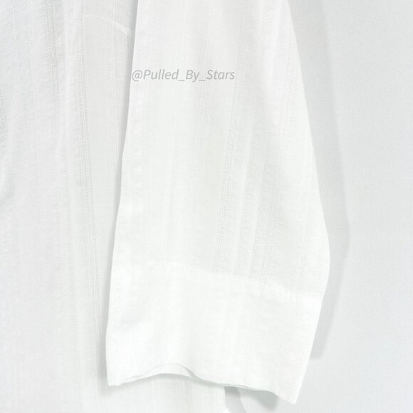 THE GANT COLLECTION White Cotton 3/4-Sleeve V-Neck Pullover Tunic US Size 10 - Picture 3 of 8